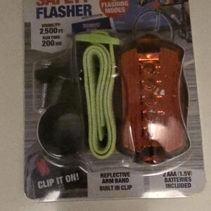 Orange Safety Flasher with Reflective Armband